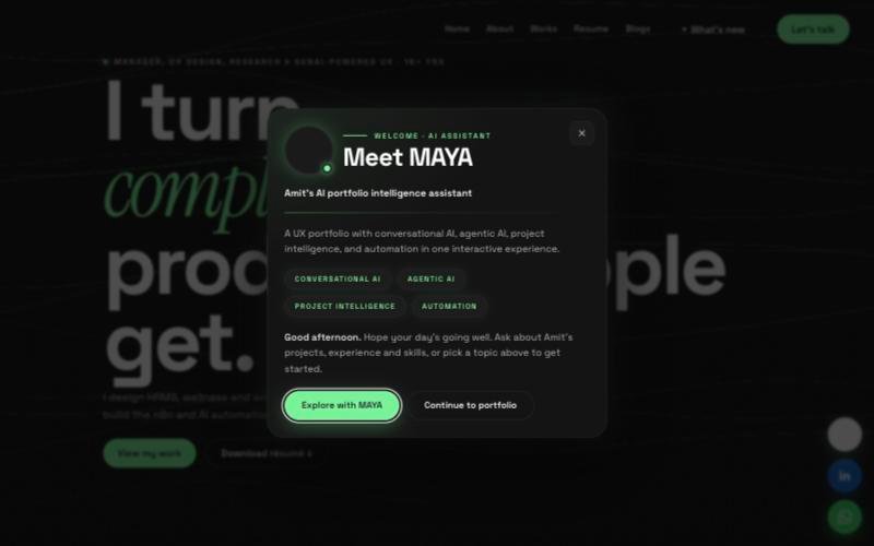 MAYA welcome card on avid-designers.com